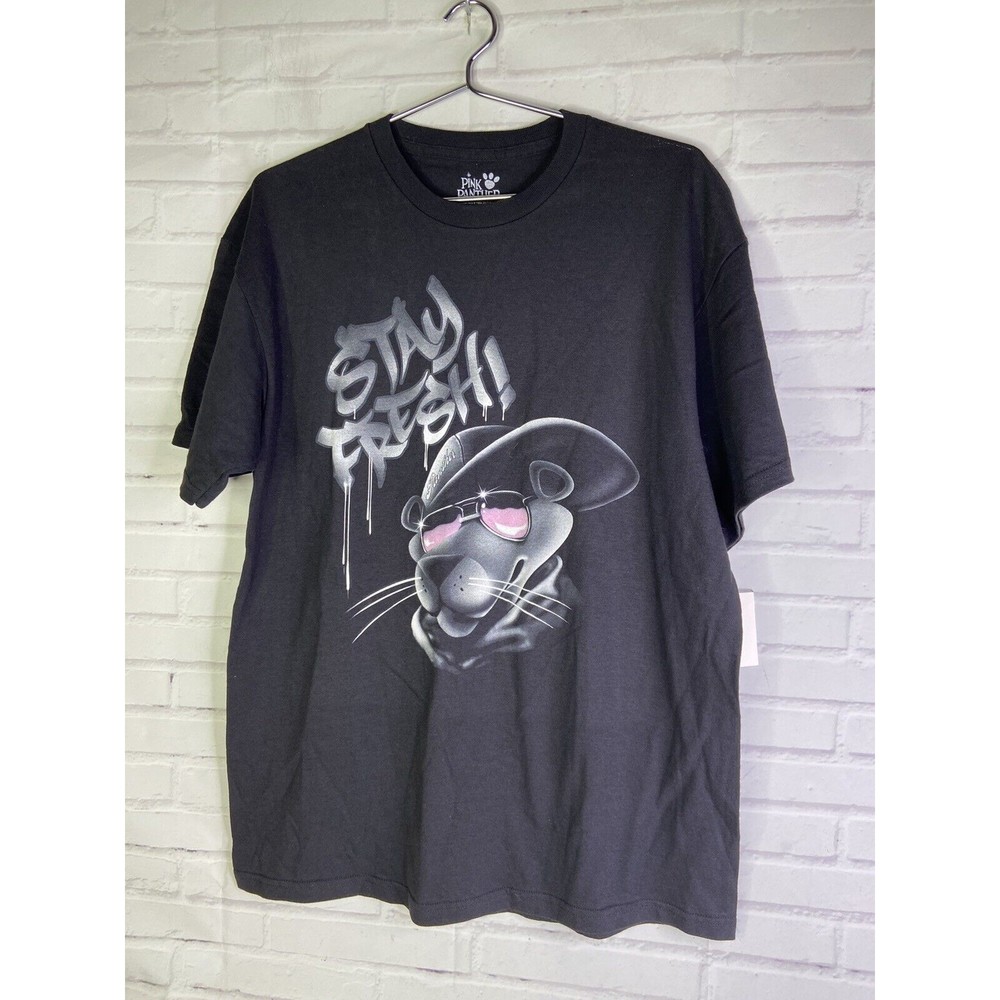 Pink Panther Stay Fresh Short Sleeve Graphic Print T-Shirt Young Mens Size L